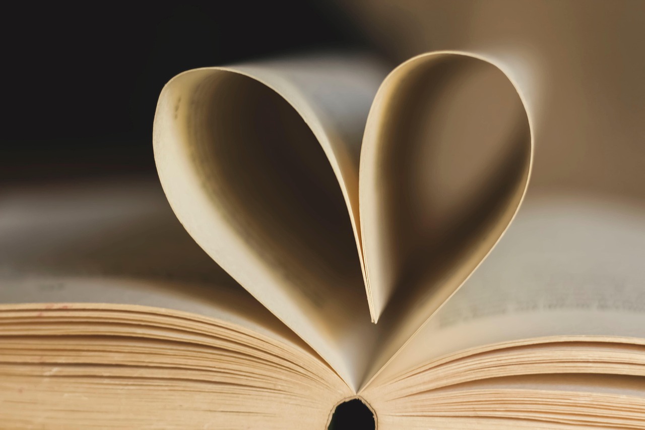 NEW RELEASE BOOKS! book, pages, book page, heart, paper, read, open, relaxation, novel, valentine, love, valentine
